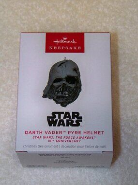 2025 Hallmark Ornament Star Wars Darth Vader Pyre Helmet, New